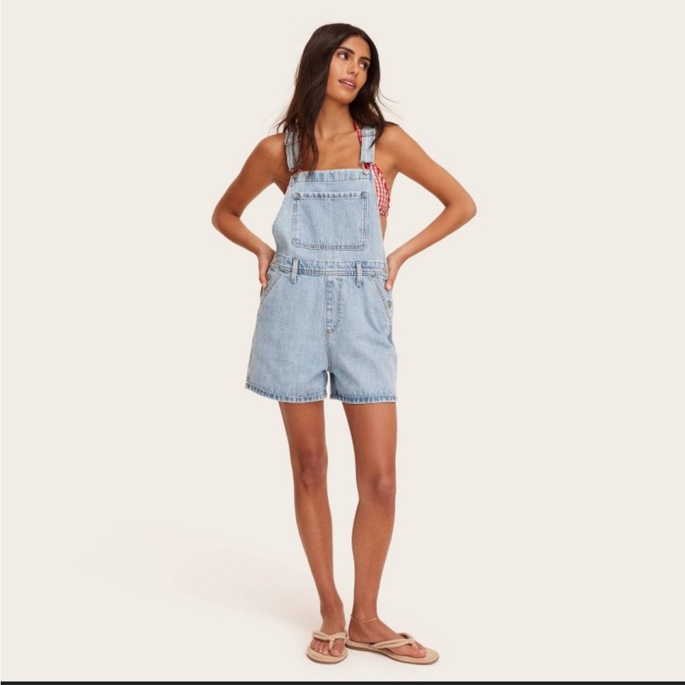 Parke x Target Light Wash Denim Shortalls